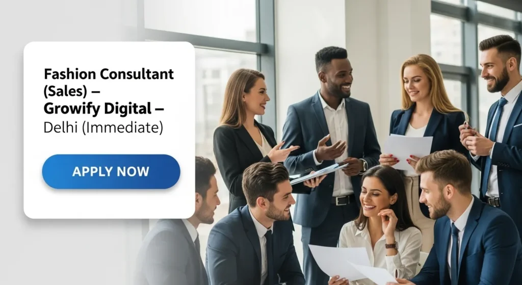 Fashion Consultant (Sales) — Growify Digital — Delhi (Immediate)