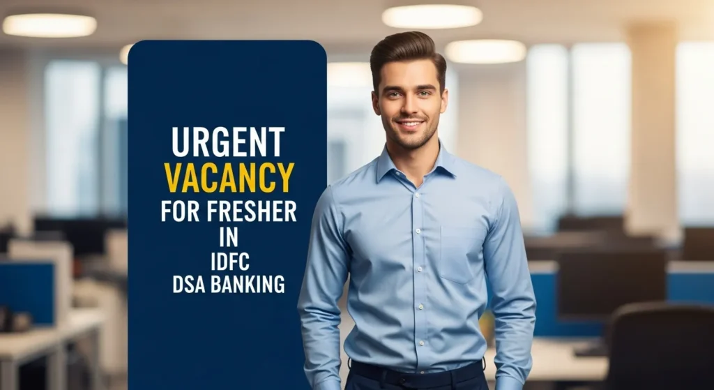 URGENT VACANCY FOR FRESHER IN IDFC DSA BANKING