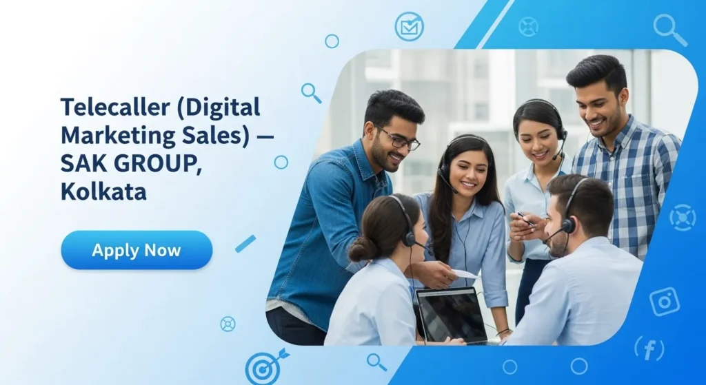 Telecaller (Digital Marketing Sales) — SAK GROUP, Kolkata