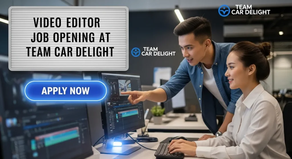 Video Editor Job Opening at Team Car Delight